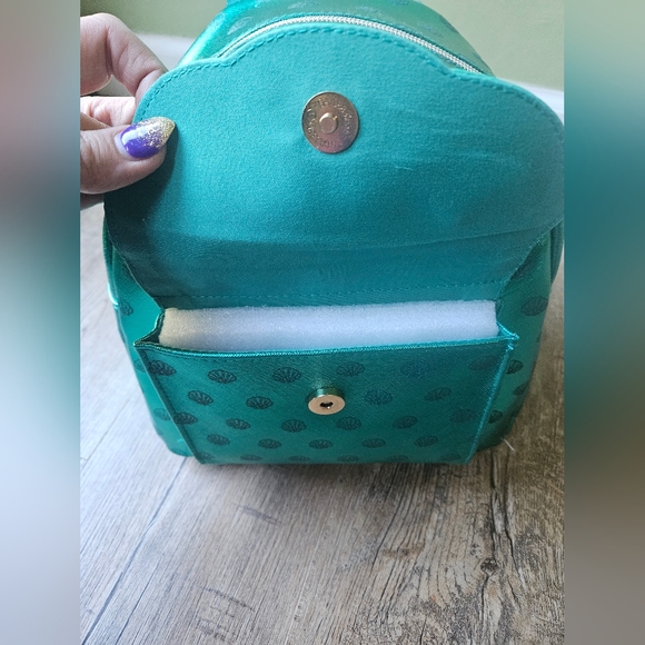 Disney's The Little Mermaid Ariel Mini Backpack with Shell Emboss - Picture 5 of 12
